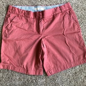 J Crew 9” stretch chino shorts